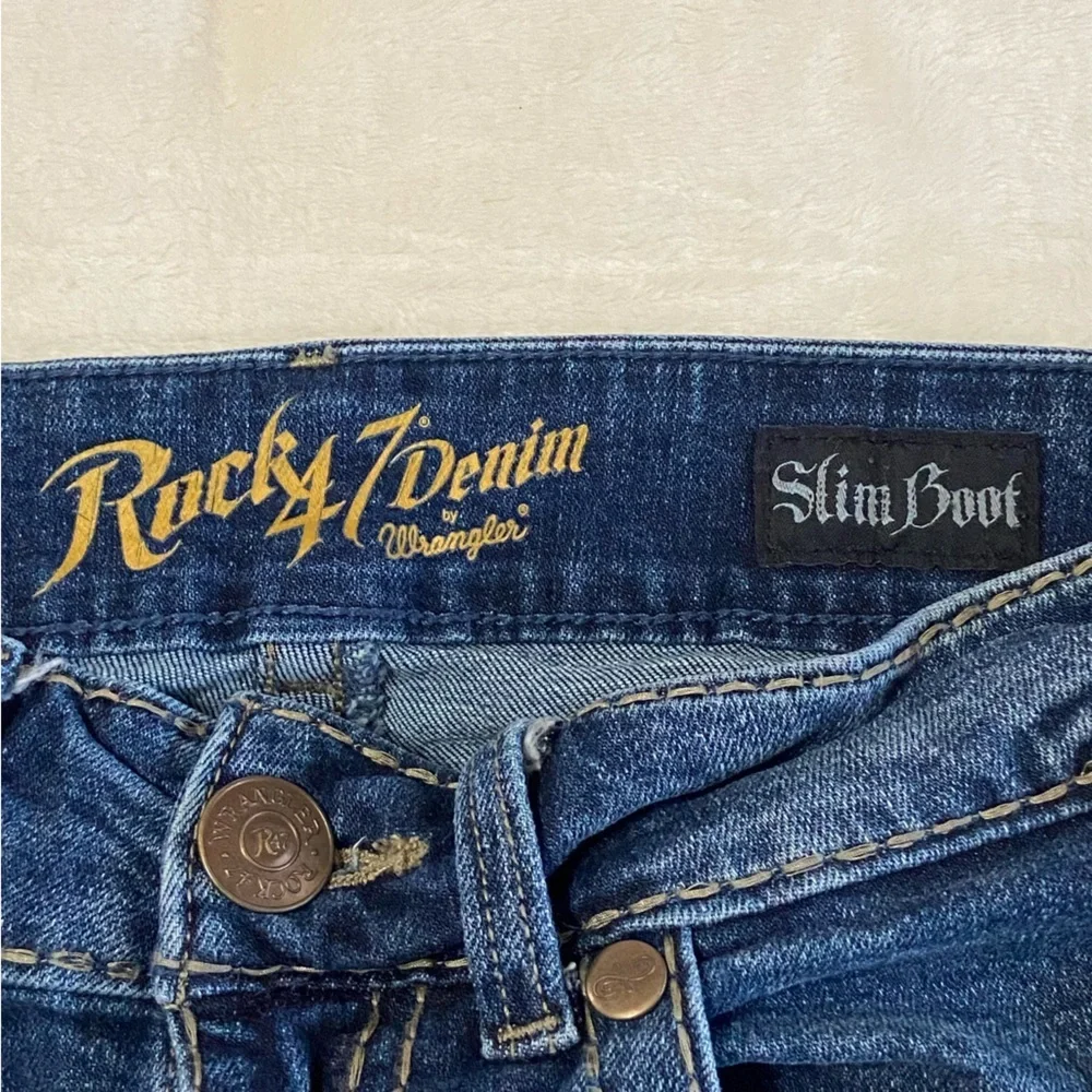 ROCK 47 by WRANGLER / Denim Slim Boot Cut Jeans Size 30x32